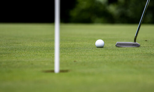 Putting on the green