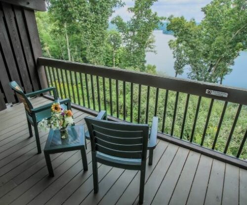 Balcony facing the lake