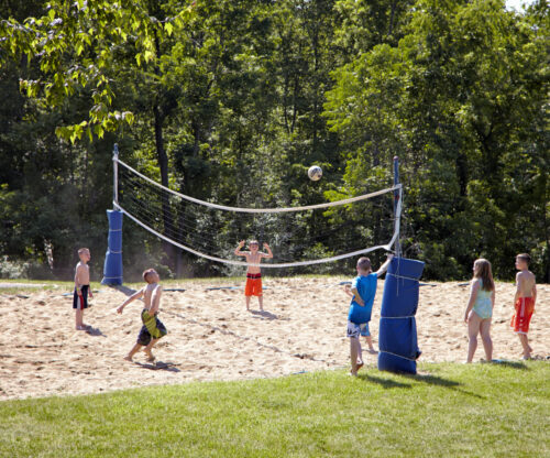 kids playing volleyball