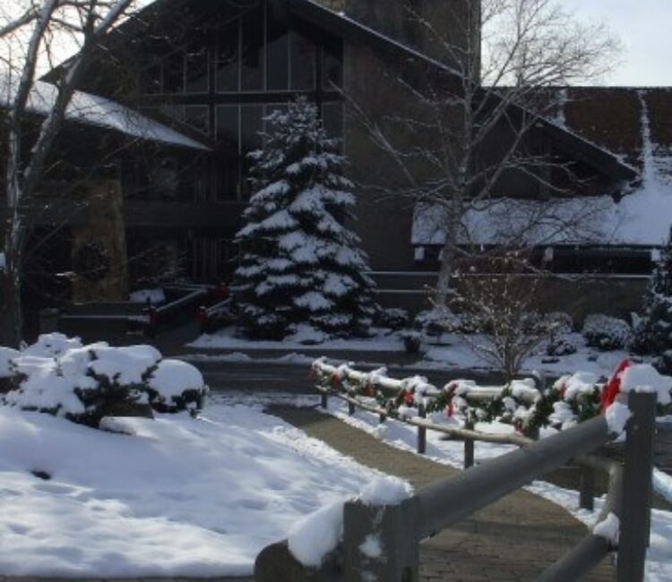 Outside of lodge during winter